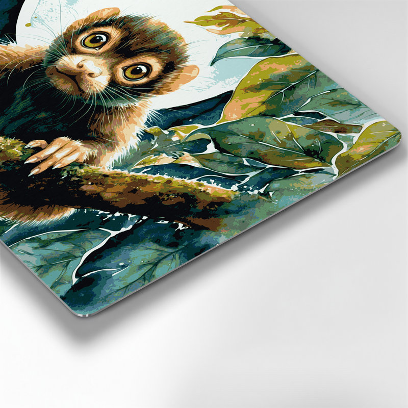 Art mural en métal Wildlife Tarsier, H 11 po x l 14 po