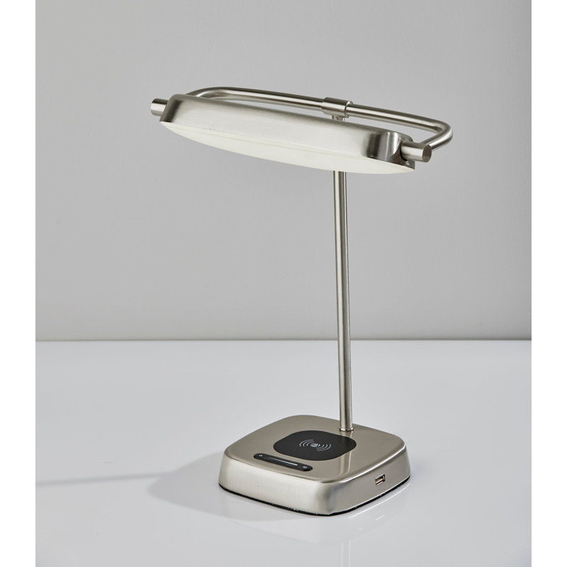 Lampe de bureau en métal, Acier brossé, Acier brossé