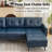 88” W Faux Leather L-Shape Sofa Chaise-556264105