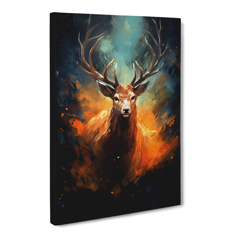 Deer Digital Art - No Frame Print, 76cm H x 50cm W x 3cm D