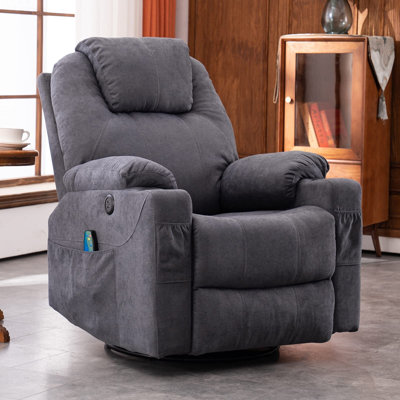 Bloomburg Upholstered Polyester Blend Home Theater Seat with Cup Holder