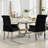 Upholstered Tufted Arm Dining Chairs-644862585
