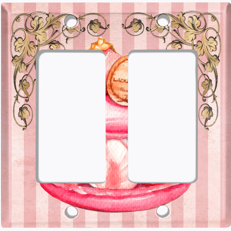 Plaque murale berçante à 2 bandes Rose Petal Macaron