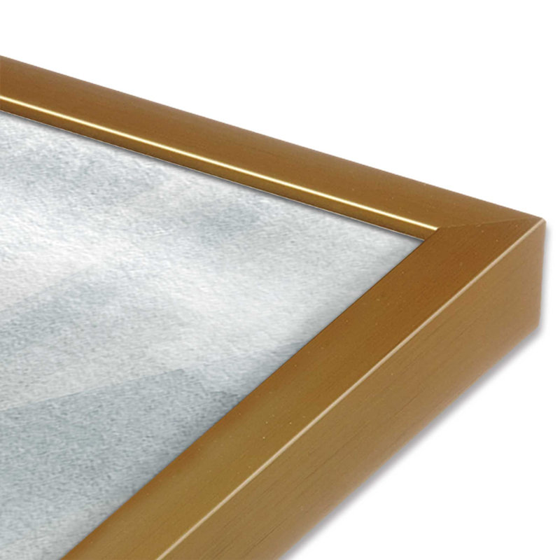 Soft Gradient Stripes I Print, 37.25" H x 25.25" W, Gold Single Picture Frame