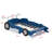 Unfinished Race Car-Shaped Platform Bed with Wheels-94375252-94375253