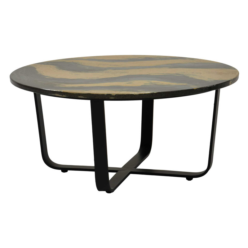 Etna Outdoor Round Coffee Table, 16" H x 35.5" W x 35.5" L