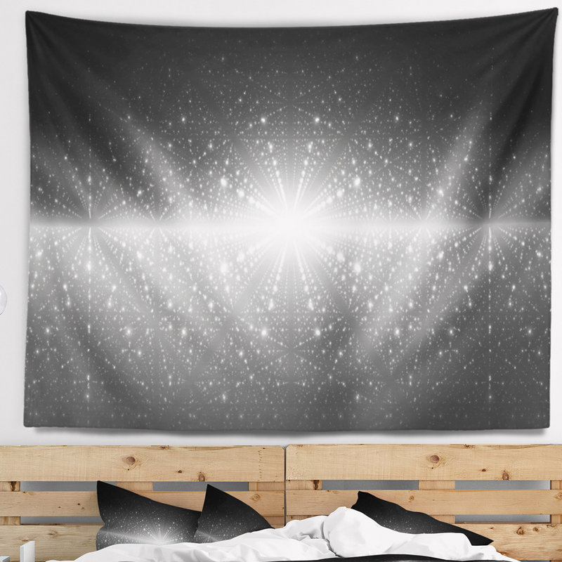 Tapisserie stardust abstrait et lumières brillante, H 50 po x l 60 po