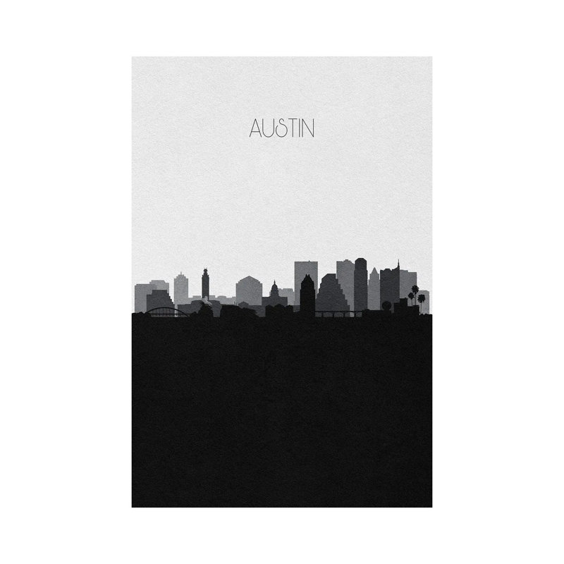 Austin Skyline by Ayse Deniz Akerman - Wrapped Canvas Gallery-Wrapped Canvas Giclée, 20.32 cm H x 30.48 cm W