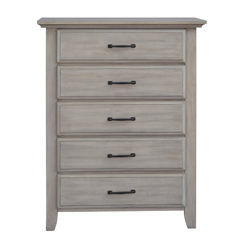 Chandler 5-drawer chest, Délavé à la pierre