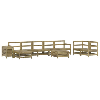 Wicker 9 - Person Garden Lounge Set