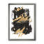 Art mural abstrait sur toile, impression d'art moderne noir doré - Doré et noir Drift I-48299142-48299143