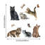 Autocollant de fenêtre Vintage Country Cats