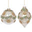 Floral Jeweled Ornament, Box Of 6 - 4 Inches