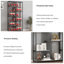 Étagère de rangement de luxe à plusieurs niveaux, présentoir à cosmétiques et armoire de présentation de bureau-130131094-130131096
