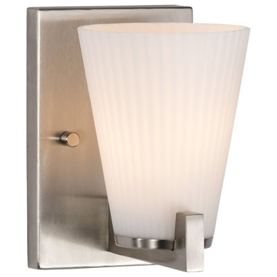 Meuble-lavabo 1 lumière Keindl - verre nervuré