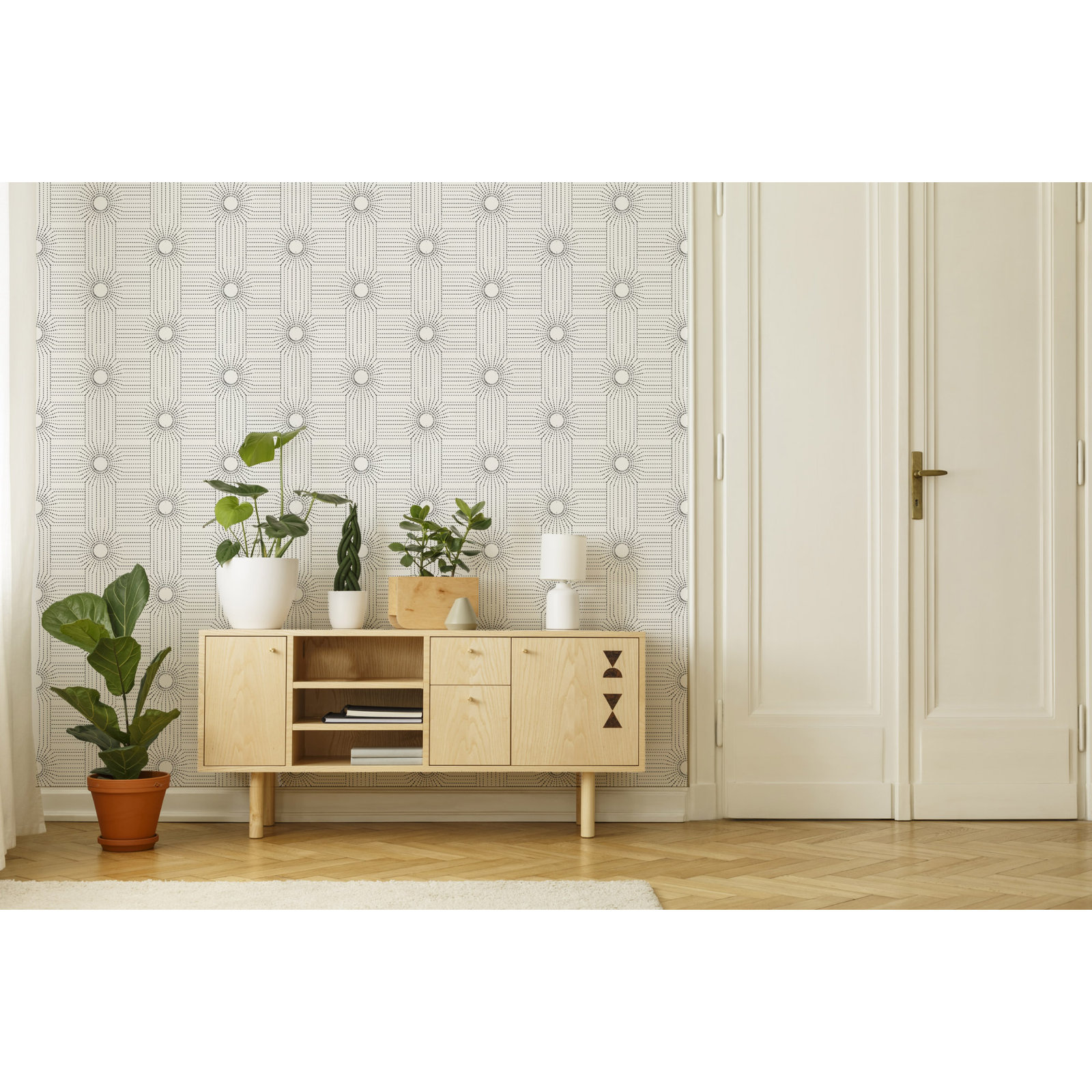CoEd Wacker Peel & Stick Wallpaper Tile, Quartz White, Non-pasted