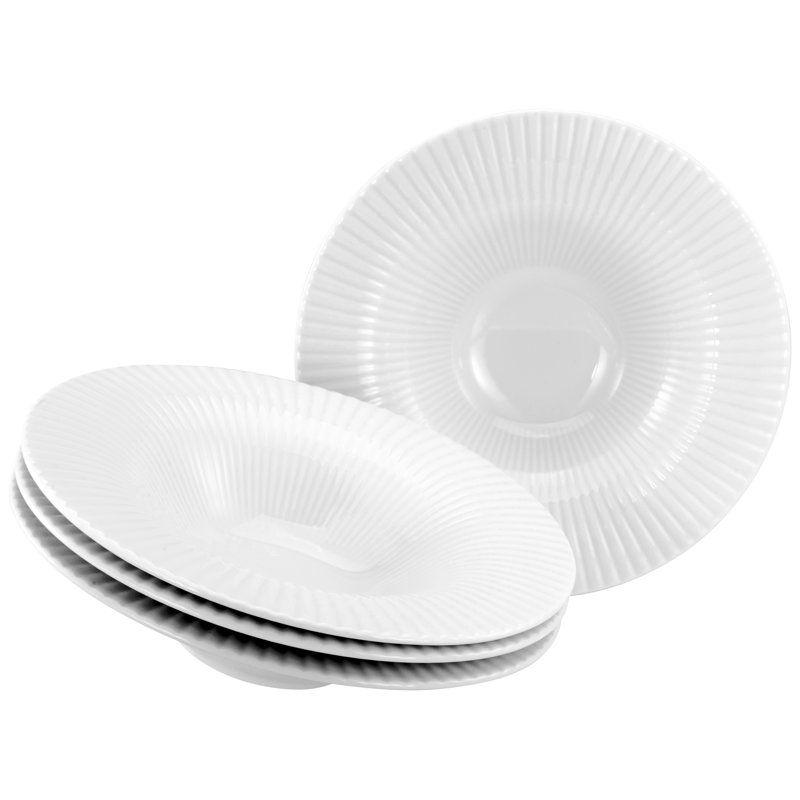 Allegra White, Gourmet Plate 30.5cm 4 Pcs