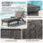 Patio Reclining Chaise Lounger with Removable Cushions for Backyard/Poolside-1038819080