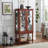 Curio Cabinet Lighted Curio Display Cabinet With Open Storage Space,Solid Wood Legs And Adjustable Shelves, Acrylic Mirrored Back Panel, Tempered Glass Doors,3 Tier And One Open Space(E26 Light Bulb N-113183237