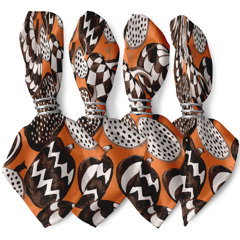 Bierstadt Polyester Modern & Contemporary Napkins, Orange
