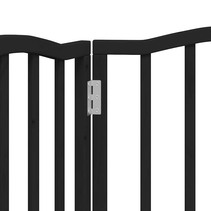 Archie & Oscar Dog Gate Foldable 3 Panels 150 Cm Poplar Wood, 90cm H x 150cm W x 2cm D, Black