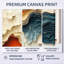 «Orange Blue Orange and Blue Ocean Waves», reproduction d'art sur toile abstraite, encadrée moderne-1081804110-1081804105