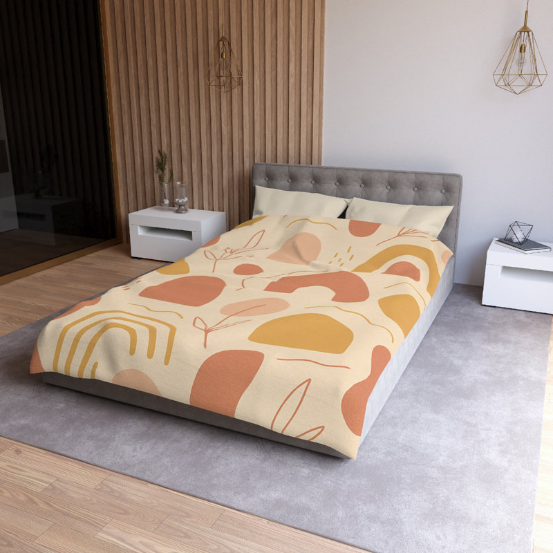  Duvet Covers No 1 Single Piece, Twin XL Duvet Cover, Cream/Orange