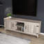 TV Stand Storage Media Console Entertainment Centre With Two Doors Walnut