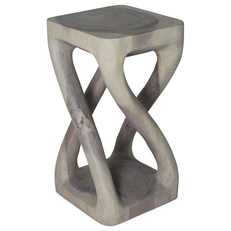 Calaysia End Table, White, 22" H x 12" W x 12" D