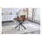 Extendable Round Dining Table – 43" to 54" with Sturdy Metal Legs for 4-6 People