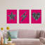 Zebra Pattern Heart Lightning Star Shape Motivational 3 Piece Wall Art-88622286