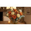 Vase décoratif en verre évasé avec rebord ondulé pour la décoration de table - Grand vase à fleurs pour bureau, présentation de table ou salon-514461670-514461671