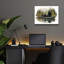  «Black Bear Canoe Mountains» par Jim Baldwin, art mural en verre acrylique, 16 po x 12 po