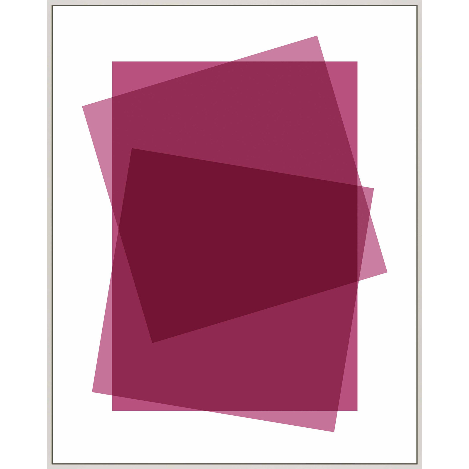 Kami "Claret" Print by Jacques Pilon, 25" H x 20" W, White Framed Canvas