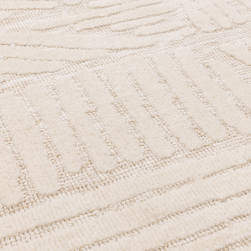 Tribeca Mason Cream Area Rug, Rectangle 120cm x 170cm