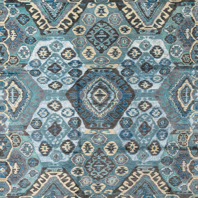 Abstract Indoor Rug, Square 6'