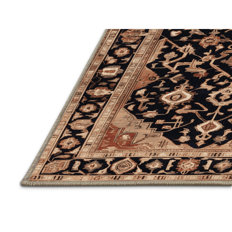Tapis brun lavable à la machine, Rectangle 6 pi x 9 pi
