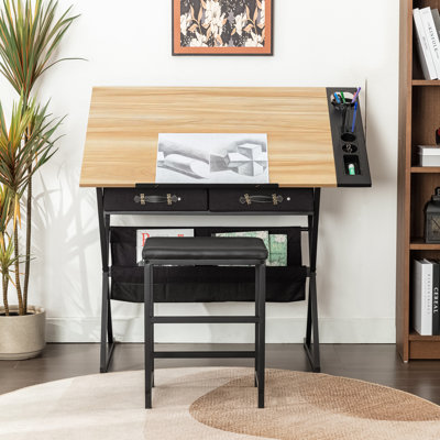 Yumisani Drawing Desk with Stool