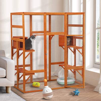 Large Cat Enclosure With 5 Perches