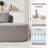 110.2" x 62" Light Grey Boneless Sectional Curved Sofa - L-Shape with 5 Pillows, Deep Seat & High-Density Memory Foam (No Assembly)-357253450