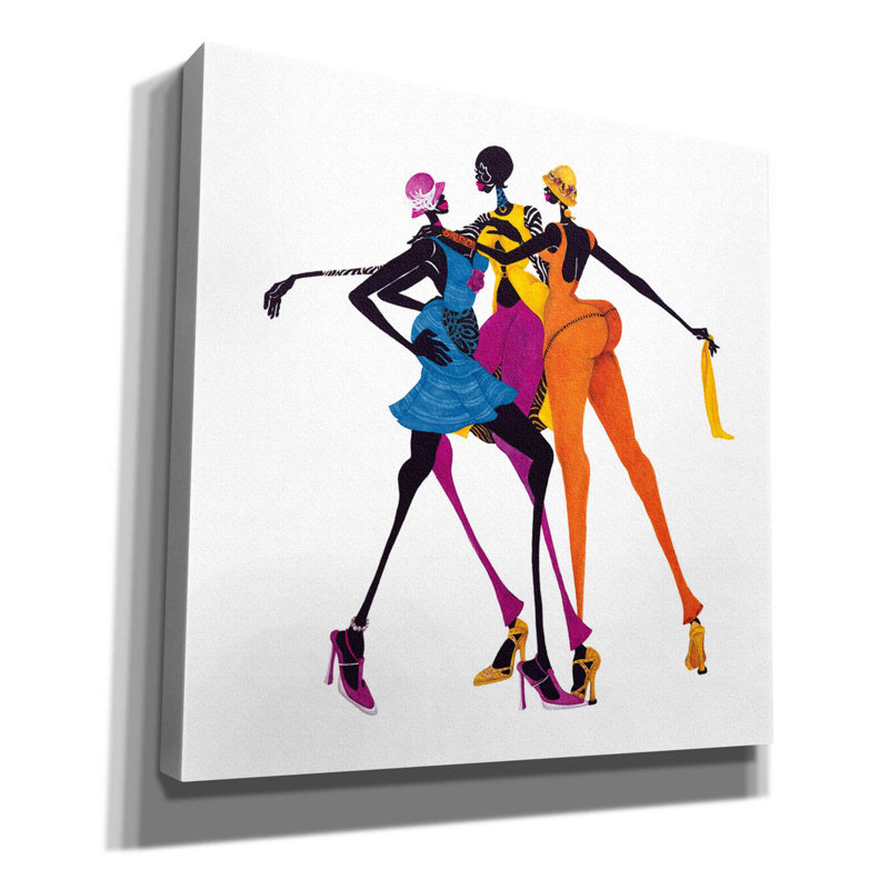 «Hips Hips Hips» par Shan Kelly, art mural sur toile, H 37 po x l 37 po x P 1,5 po