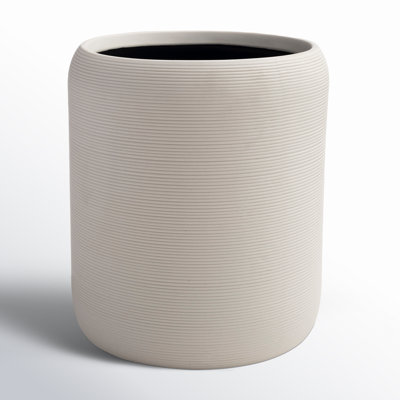 Hygge Ceramic / Porcelain Open Waste Basket - 2 Gallons