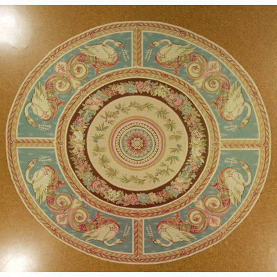 One-of-a-Kind 7.9 x 9.11 2010s Rectangle Wool Area Rug in Beige