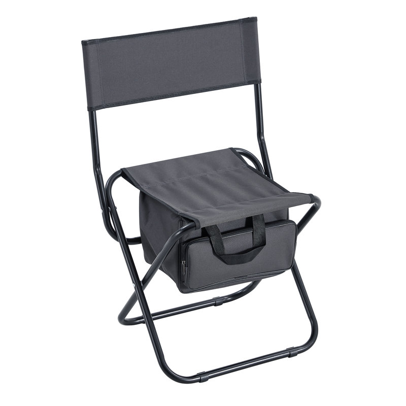 Ensemble de 2 chaises pliantes Inbox Zero Howzell, gris