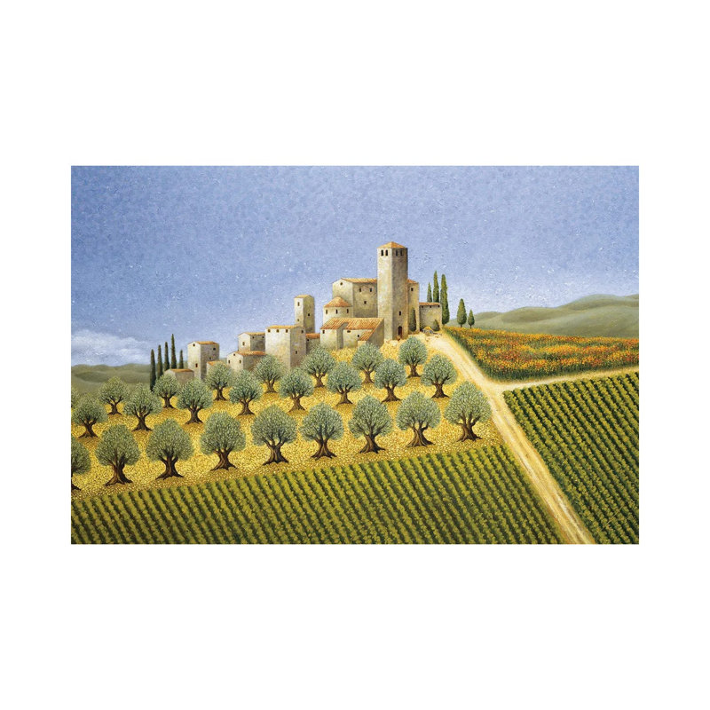 Tuscan Hillside With Olive Trees by Lowell Herrero - Wrapped Canvas Painting, 101.6 cm H x 66.04 cm W x 1.91 cm D