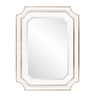 Miroir festonné Ethan - blanc