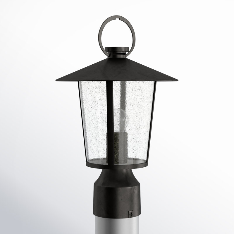 Tête de lanterne à 1 lumière H 14,5 po noir mat Orland