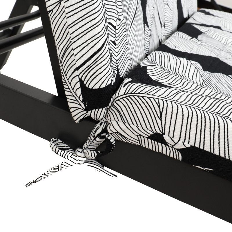 Outdoor Furniture Cushion , 75"X22.8"X2", Weather- , Sponge, Stable Ties, Easy Care, Vibrant Colour Options 2 Pcs Patio Seat Pad 75" X 22.8" 2", Breathable Cover, Resilient Sponge Fill, Maintenance,