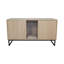 Maison de chat moderne en bois avec tapis à gratter - 47,64 po x 21,46 po x 25,98 po, 76,4 lb