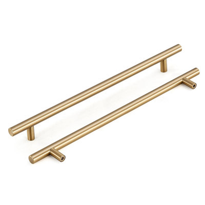 10 Pack Champagne Bronze Cabinet Pulls Gold Cabinet Handles 10 inch(256mm) Champagne Drawer Pulls Brushed Bronze Cabinet Pulls Kitchen Bathroom Bedroom Furniture Handles
